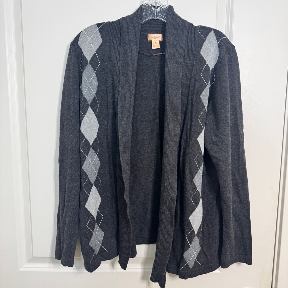 Northcrest Classic Gray Knit Cardigan